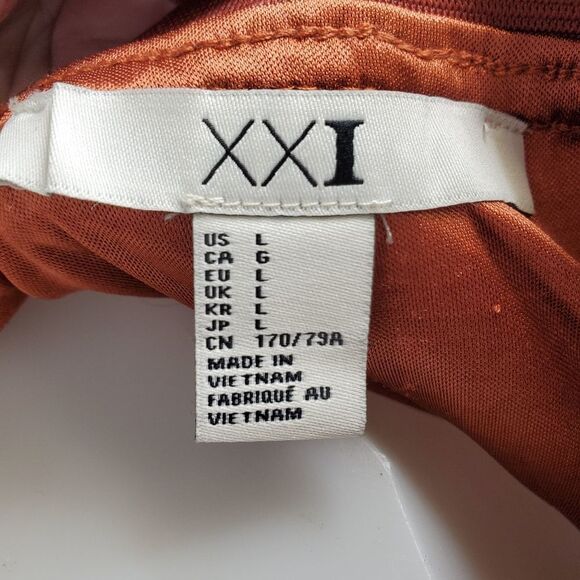 F21‎ red sequin pull on elastic waist mini skirt L - Picture 5 of 6